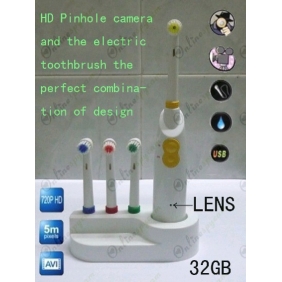 Pinhole Camera And The Electric Toothbrush The Perfect Combination Of Design Bathroom DVR 1920X1080 32GB
